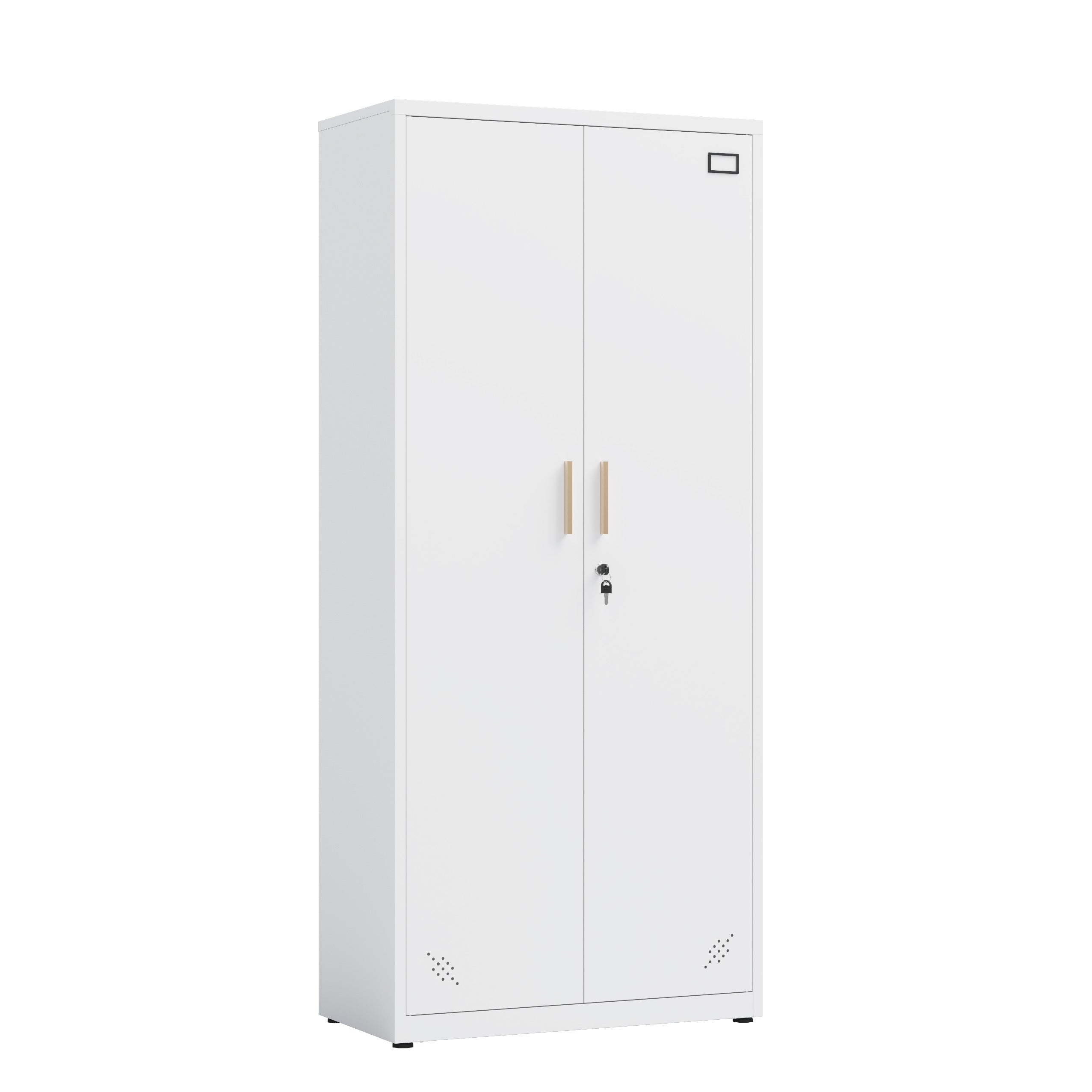 High Storage Cabinet with 2 Doors and 4 Partitions to Separate 5 Storage Spaces, Home/ Office Design | Premium Home Decor - G