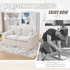 UNITED WE WIN Modular Sectional Sofa Cloud Couch,Comfy Cloud Modern Sofa,2 Seater with Cushion Covers Removable Furniture for Living Room Bedroom Apartments Dorms,No Assembly Required - Grand Goldman Shop