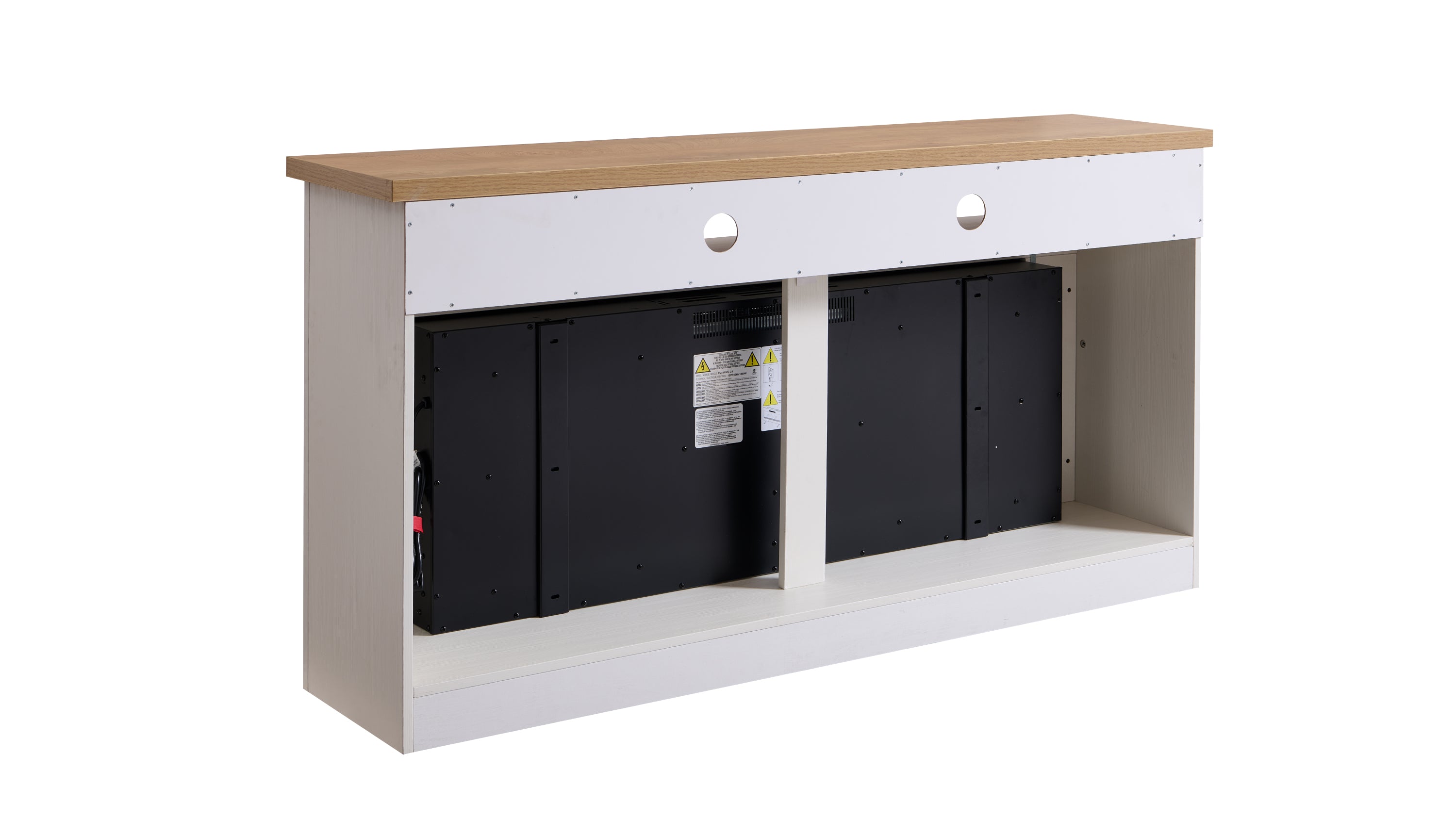 70 inch Fireplace TV Stand for TVs up to 70',with 60'smart Electric Fireplace,white - Grand Goldman Shop