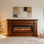 54 inch in wall recessed electric fireplace with remote and multi color flame & emberbed - Grand Goldman Shop