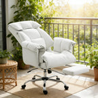 Reclining Desk Chair with Footrest,High Back Office Chair - Grand Goldman