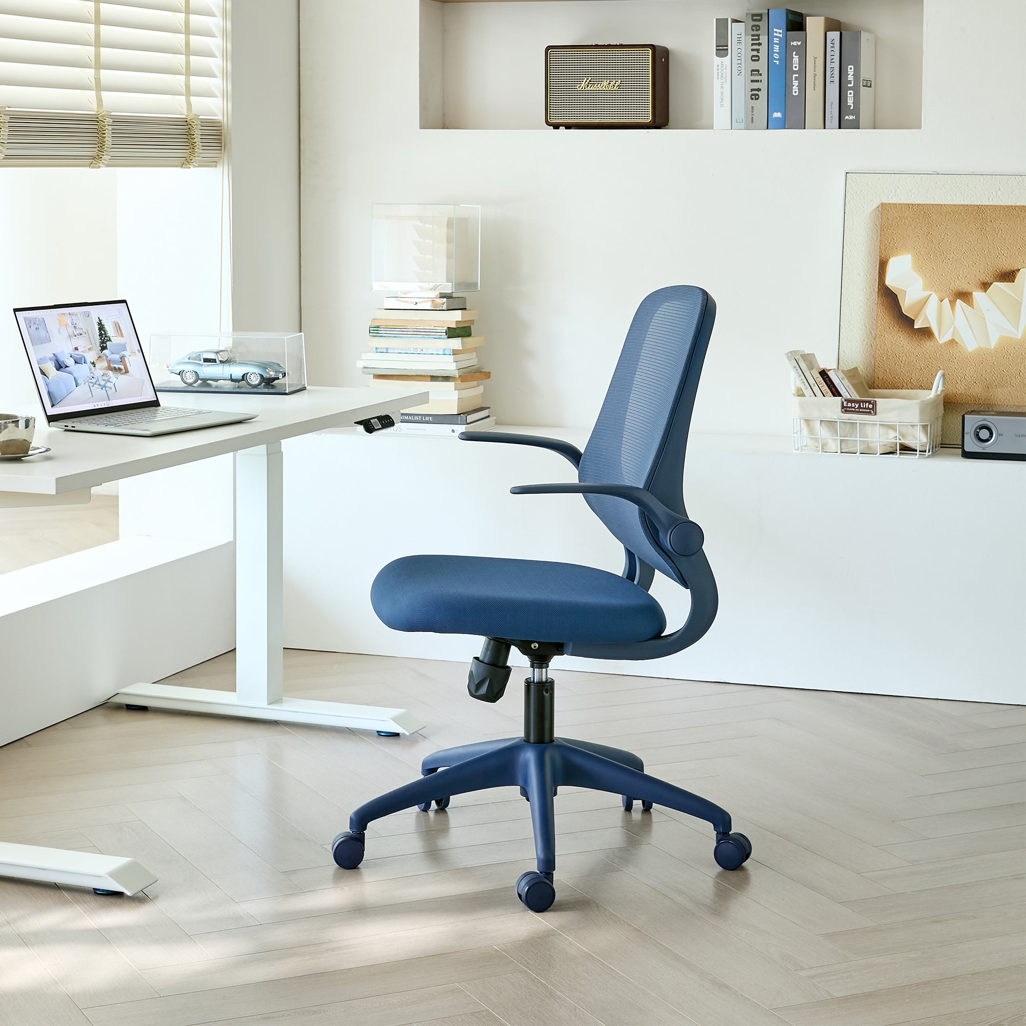Ergonomic Color Office Chair 350LBS, Home Office, Mesh Back, Integrated Molded Foam, Comfortable Sitting, Flipping Armrest, F