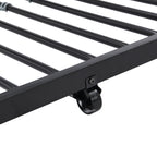 Modern Twin Over Twin Metal Bunk Bed with Trundle Black Durable Space-Saving Design - Grand Goldman Shop