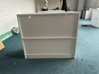 White Wooden Kids Toy Storage Organizer with Large Drawer and Low Bookshelf for Nursery & Playroom, Engineered Wood Cabinet f