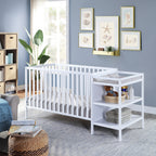 Palmer 3-in-1 Convertible Crib and Changer Combo White - Grand Goldman
