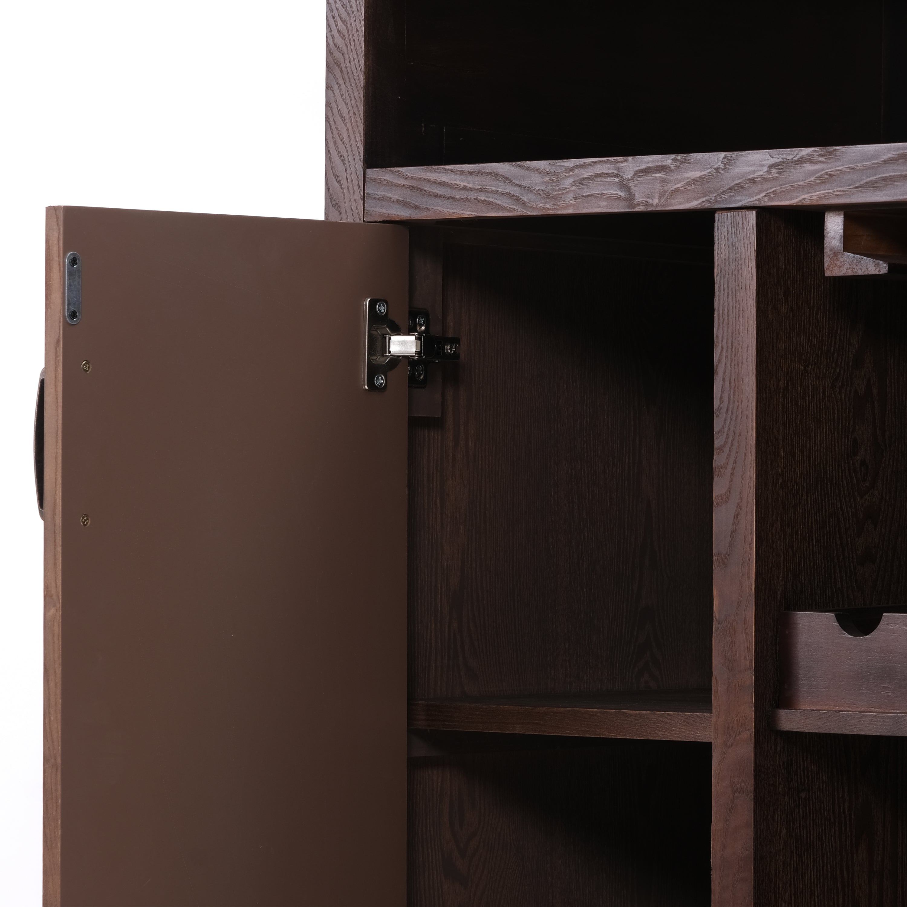 41.35'H Bar Table Or Wine cabinet -Brown Antique - Grand Goldman Shop