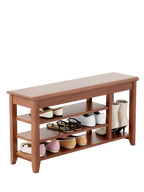 Adjustable shoe-changing bench, storage bench, hidden storage. With a load-bearing capacity of up to 550 pounds, suitable for bedrooms and corridors. 100% solid wood. - Grand Goldman Shop