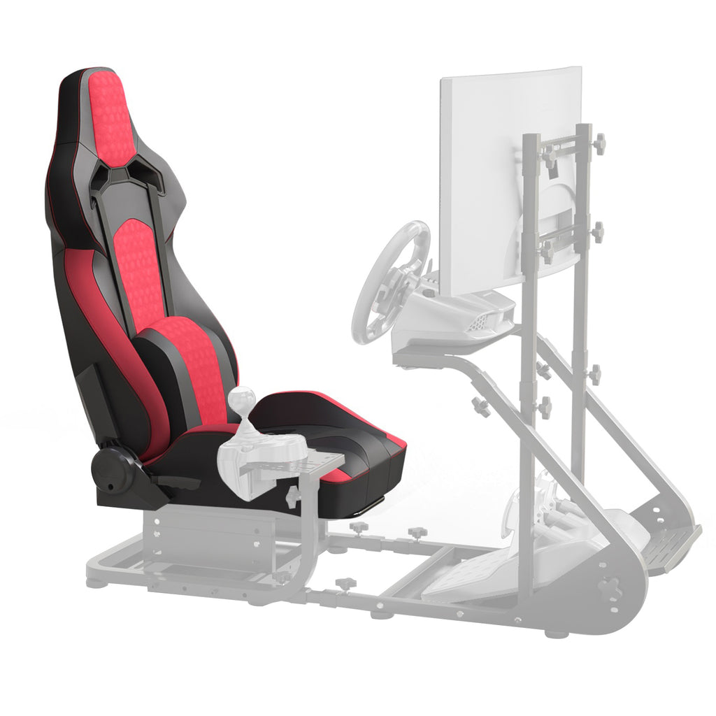 Universal PVC Bucket Style Reclinable Sport PU Leather Simulator Racing Seat with Adjustable Lock Slide | Premium Home Decor 