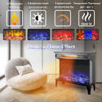 24 inch three sided glass electric fireplace with feet - Grand Goldman Shop