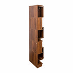 Corner Book Shelf - 5 Tier Corner Bookshelf  Bookcase with Baffle, Freestanding L Shaped Display Shelf Stand with led lights for Home Office, Living Room, Bedroom, Kitchen - Grand Goldman Shop