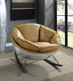 Pippin Morocco Top Grain Leather Rocking Chair - Grand Goldman Shop
