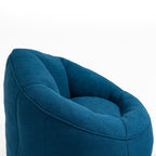Bedding Bean Bag Sofa Chair with High-Pressure Foam and Footrest, Blue Microfiber - Grand Goldman Shop