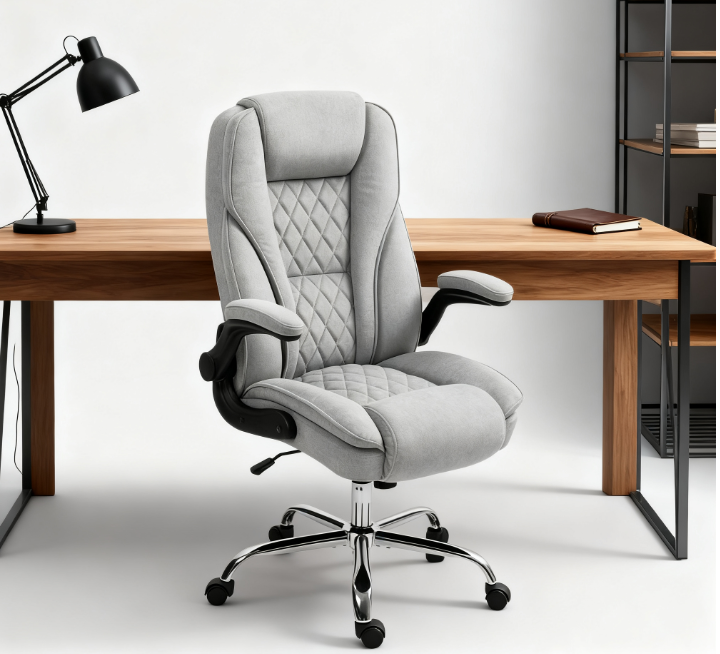 High-Back Office Chair, Adjustable Ergonomic Design for Home & Office | Premium Home Decor - Grand Goldman