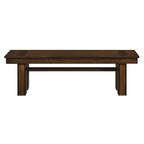 Transitional Walnut Finish Wooden Bench 1pc Casual Contemporary Dining Furniture - Grand Goldman Shop