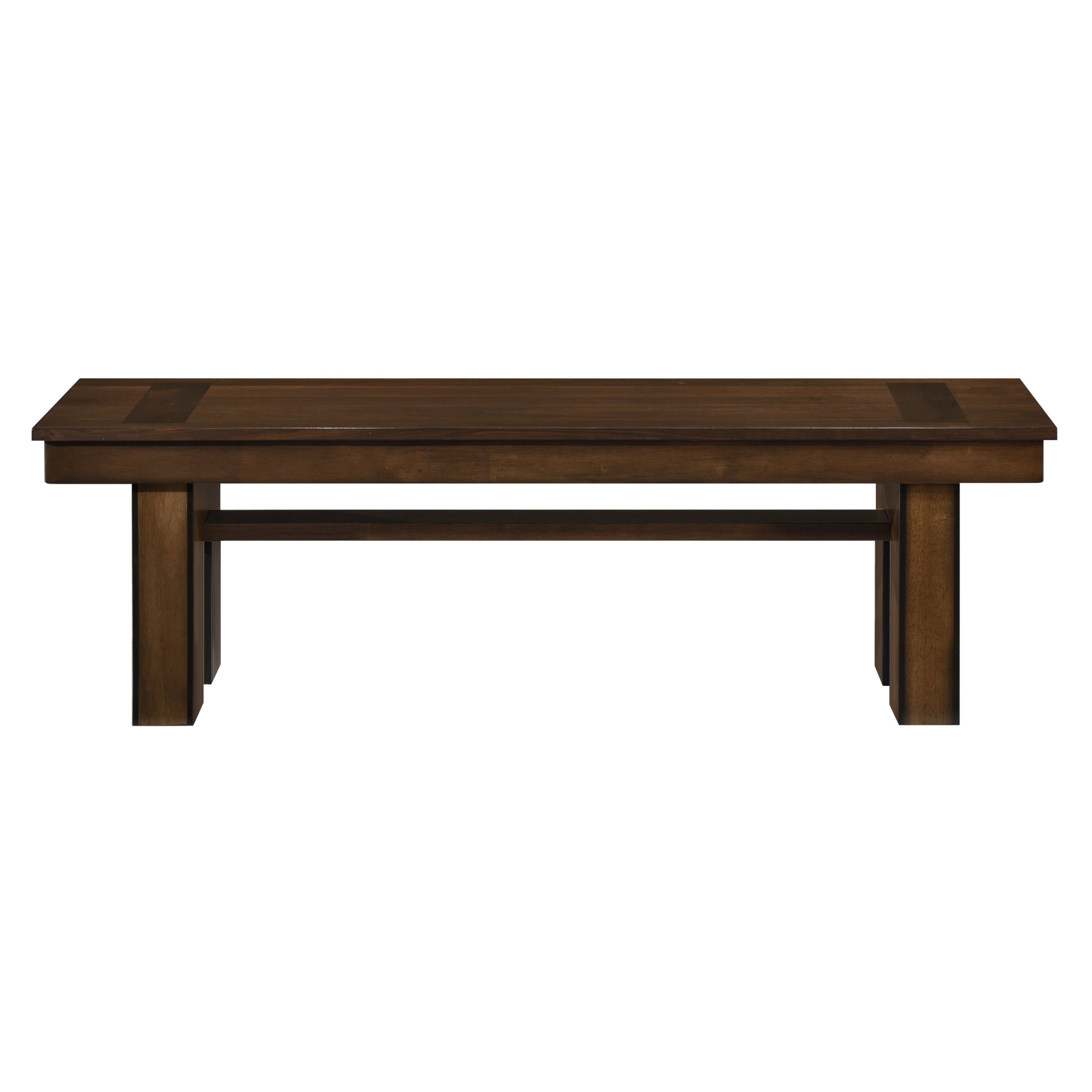 Transitional Walnut Finish Wooden Bench 1pc Casual Contemporary Dining Furniture - Grand Goldman Shop