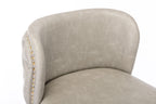 A&A Furniture,Swivel Barstools Adjusatble Seat Height, Modern PU Upholstered Bar Stools with  the whole Back Tufted, for Home Pub and Kitchen Island（Beige, Set of 2） - Grand Goldman Shop