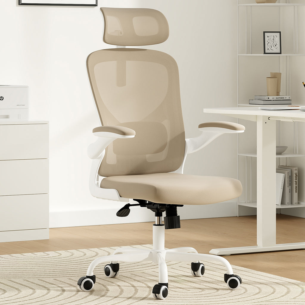 Ergonomic Office Chair, Home Office Desk Chair with Headrest, High Back Computer Chair with Armrests and Adjustable Lumbar Su