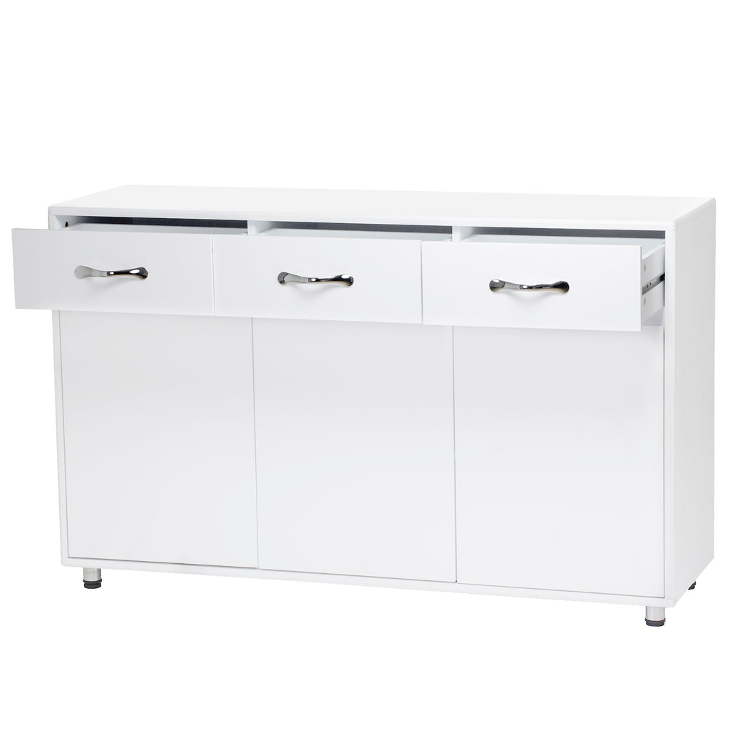 Three Doors Side Table-White - Grand Goldman Shop