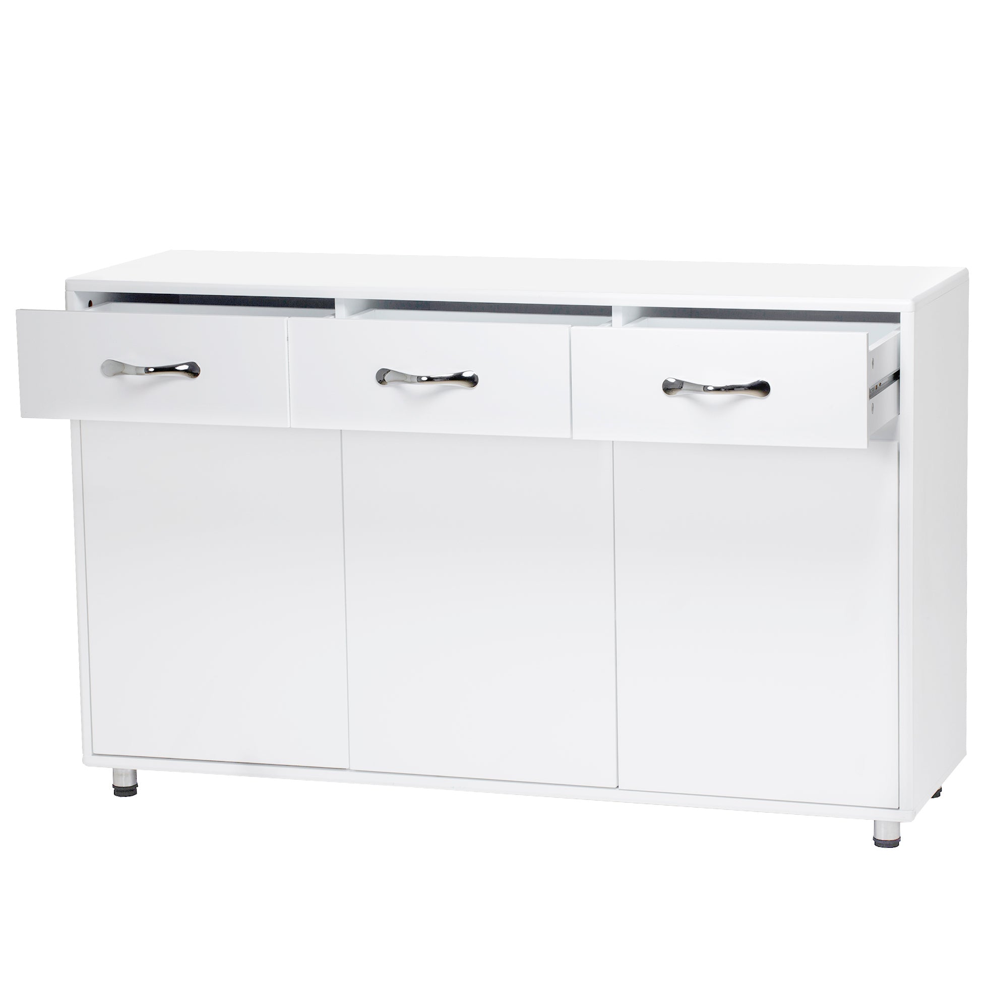Three Doors Side Table-White - Grand Goldman Shop