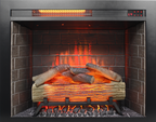 28 inch Infrared Electric Fireplace Insert, Touch Panel Home Decor Heater, Smokeless Firebox With fixed Trim Kit.With Crackling Sound - Grand Goldman Shop