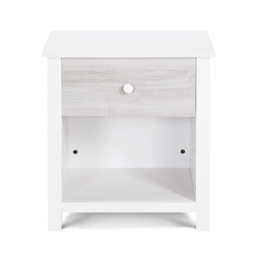 Connelly Nightstand White/Rockport Gray - Grand Goldman