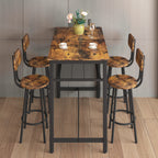 5-Piece Kitchen Counter Height Table Set, Bar Table with 4 Chairs - Grand Goldman Shop