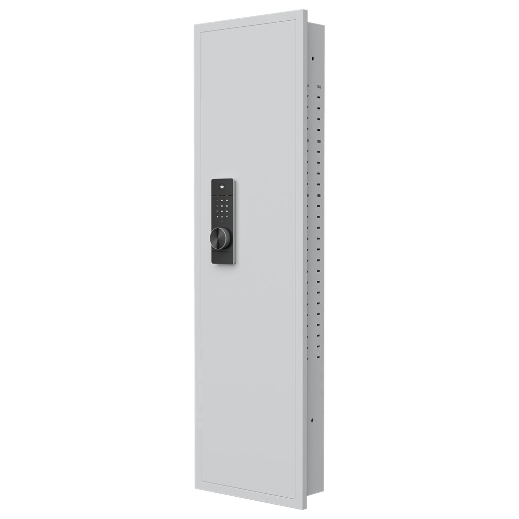 53' Passwod Touch Panel In-Wall Safe,Hidden Wall Gun Safe for Rifles with Adjustable Shelves,Assembled Storage Multifunctiona