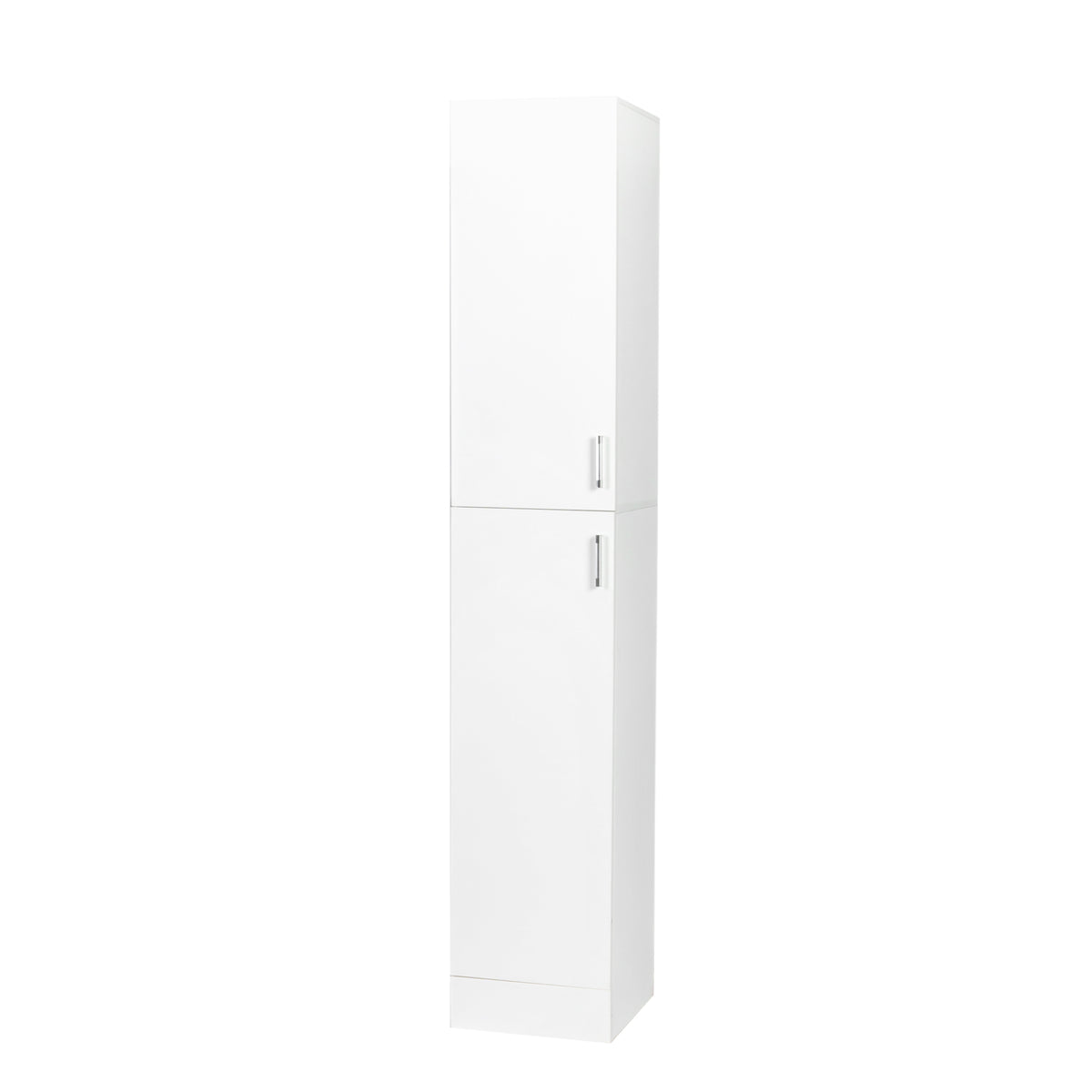 Elegant White Freestanding Cabinet with Inadjustable Shelves and Two Doors for Kitchen and Dining Room - Grand Goldman Shop
