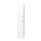 Elegant White Freestanding Cabinet with Inadjustable Shelves and Two Doors for Kitchen and Dining Room - Grand Goldman Shop
