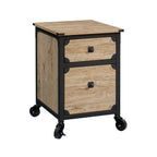 File Pedestal with Smooth-Glide Drawer, Beige and Natural finish | Premium Home Decor - Grand Goldman