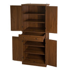 4 Door Cabinet with 1 Drawer, with 4 Adjustable Inner Shelves, Storage Cabinet - Grand Goldman Shop