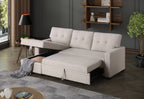 Convertible Upholstered Sectional Sofa with Pull-out Chaise - Grand Goldman Shop