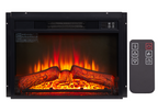Electric Fireplace Insert 23' 1400W 120V ,Equipped with remote control, ultra thin heater with log set & realistic flame - BLACK - Grand Goldman Shop