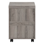 File Cabinet, Rolling Mobile, Storage Drawers, Printer Stand, Office, Work, Brown Laminate, Contemporary, Modern - Grand Gold