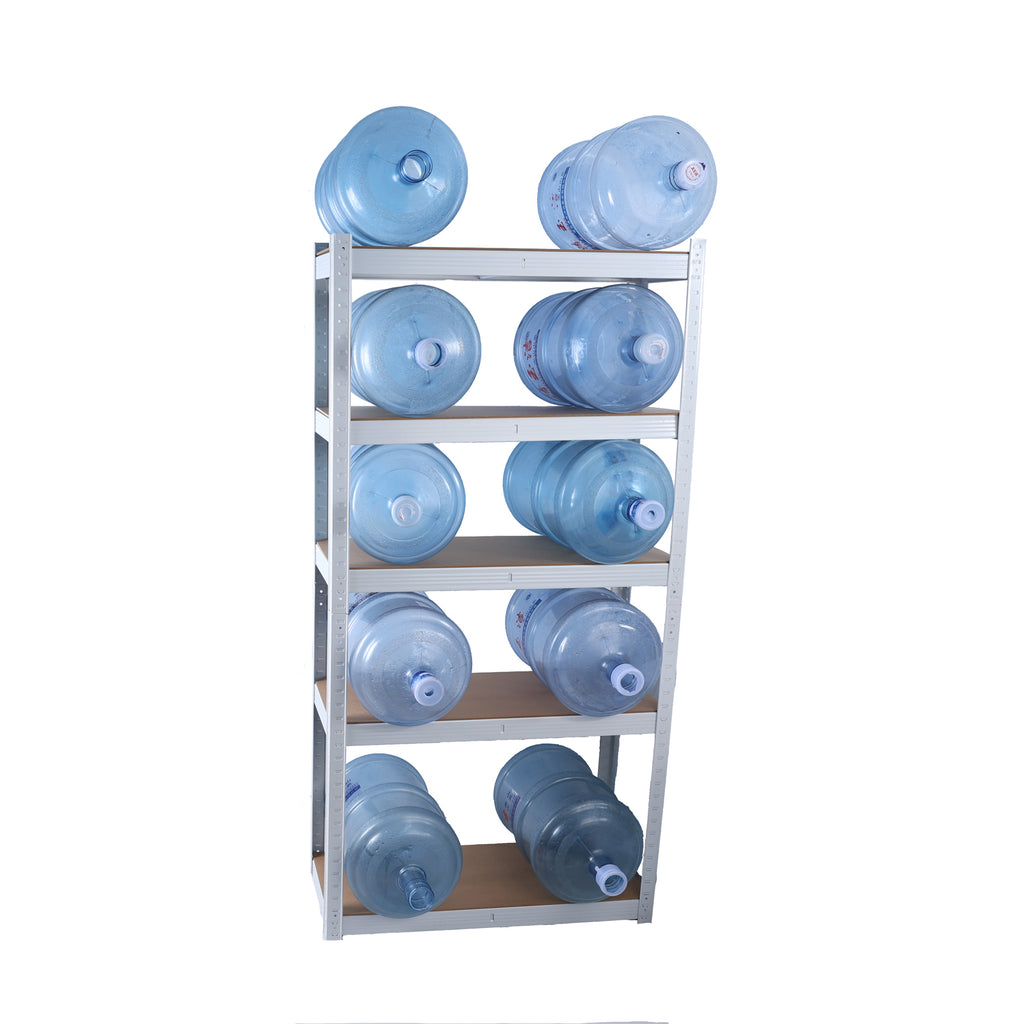 5 Tier Laminated White Metal Shelving Unit Adjustable Garage Storage Utility Rack Heavy Duty Shelves Organization Multipurpose Shelf Warehouse Basement Pantry 29' W x 12' D x 59' H 1Pack - Grand Goldman Shop