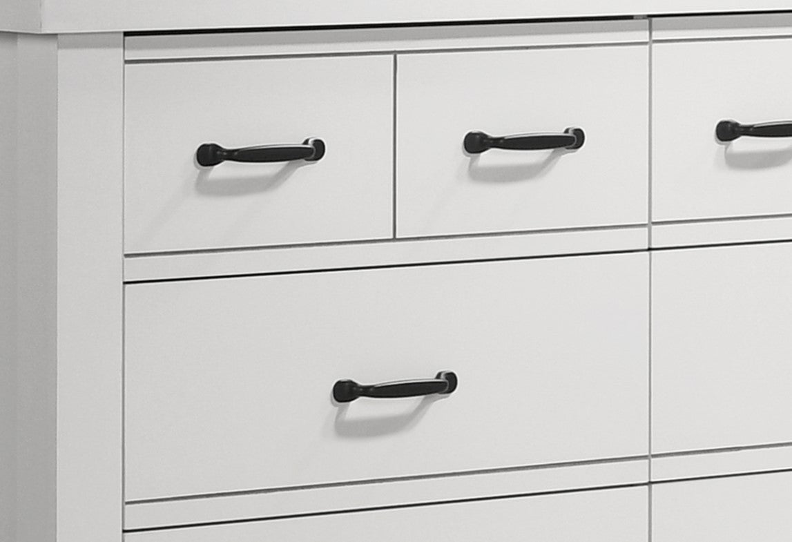 Cassini 51' White 6-Drawer Dresser - Grand Goldman Shop