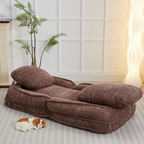 [VIDEO provided] Human Dog Bed ,Lazy Sofa Couch ,5 Adjustable Position,sit,sleep,fold,suit to put in bedroom, living room ,Space Saving Design,Brown - Grand Goldman Shop