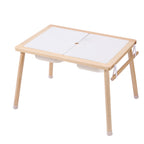 Sensory Table for Toddlers, Kids Activity Table with 3 Foldable Storage Bins & Paper Roll Holder, Indoor/Outdoor Play Sand an