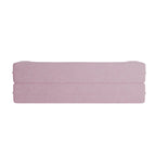 Modern Floor Sofa with 2 Pillows,Convertible Teddy Fabric Foam Filled Sleeper Sofa Bed,15 ' Full Size Folding Mattress for Living Room,Guest Bed,Playroom,No Assembly Required,Pink - Grand Goldman Shop