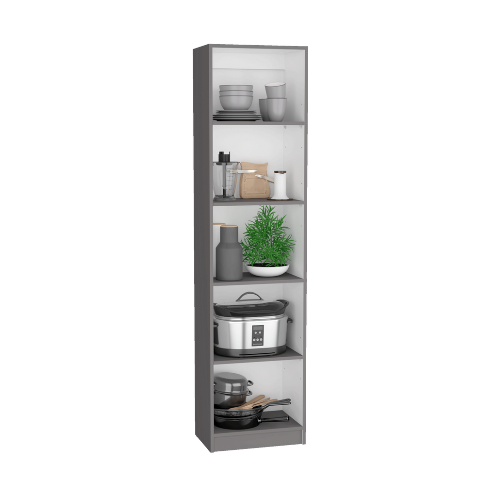 Davie 3 Piece Home Bookcase set, 60' Wide with 14 Shelves ,  Living Room Set Set Matt Gray - White - Grand Goldman