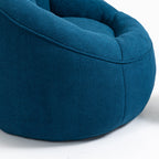 Bedding Bean Bag Sofa Chair with High-Pressure Foam and Footrest, Blue Microfiber - Grand Goldman Shop