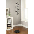 Black Tree Branch Style Coat Rack with 18 Hooks - Steel, 69.25in H - Grand Goldman Shop