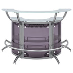 Elaina Silver 3-piece Home Bar - Grand Goldman Shop
