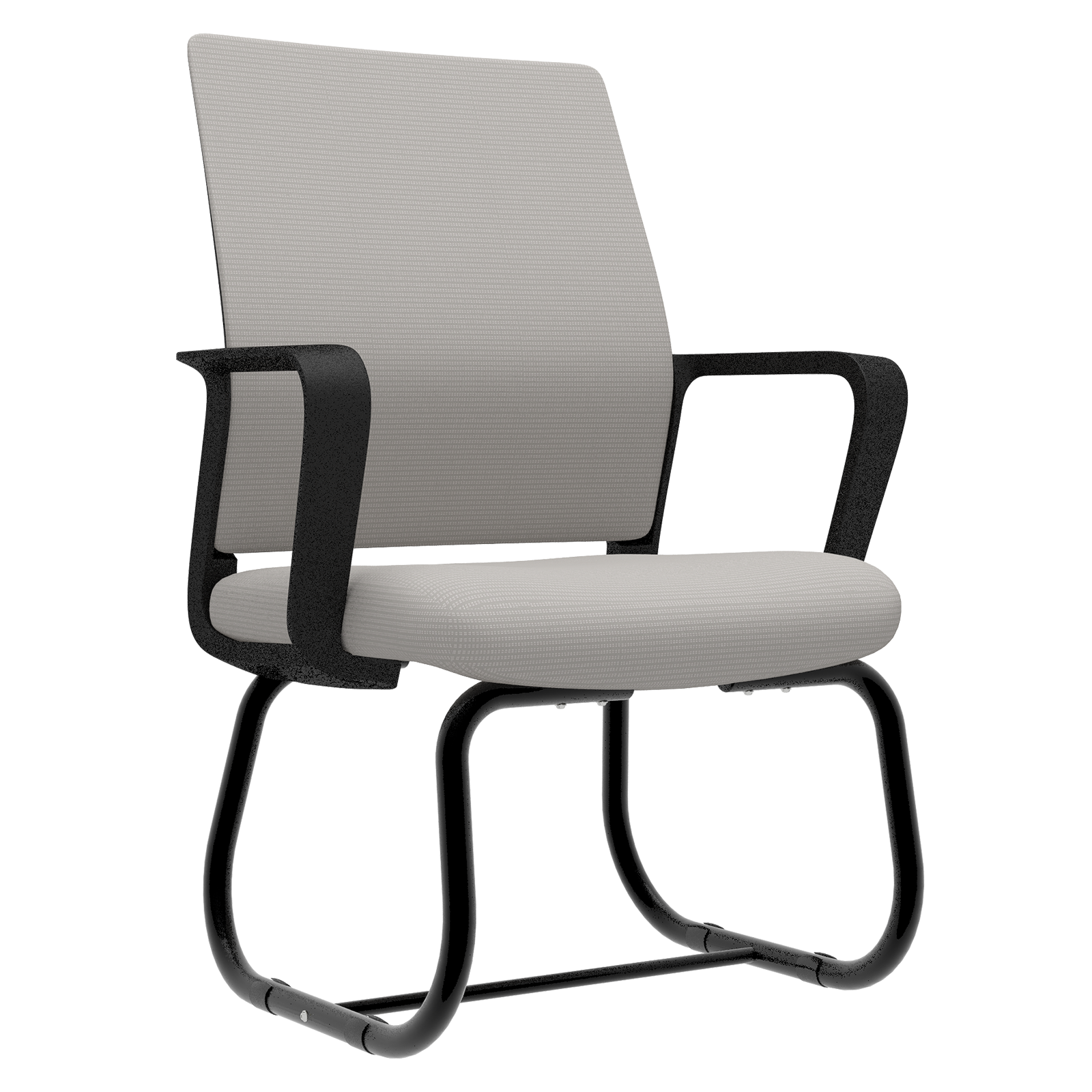 Minimalist Modern Office Chair with Metal Frame, Soft Comfort Mesh Backrest, Black+Gray, Polyurethane Cushion, Home & Office 