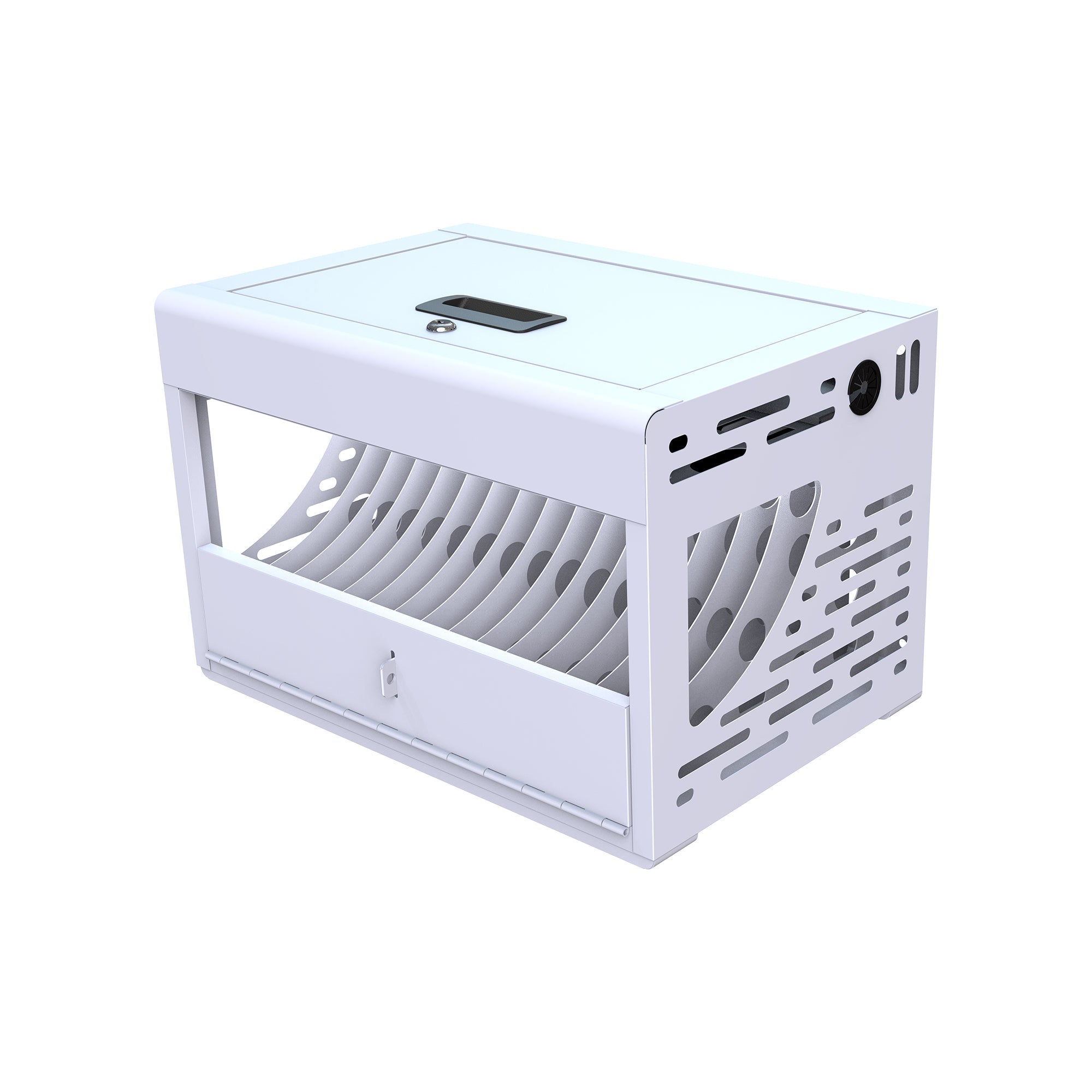 16 Bay Charging Cabinet for Laptop, Chromebook, Locking Charging Station-White - Grand Goldman