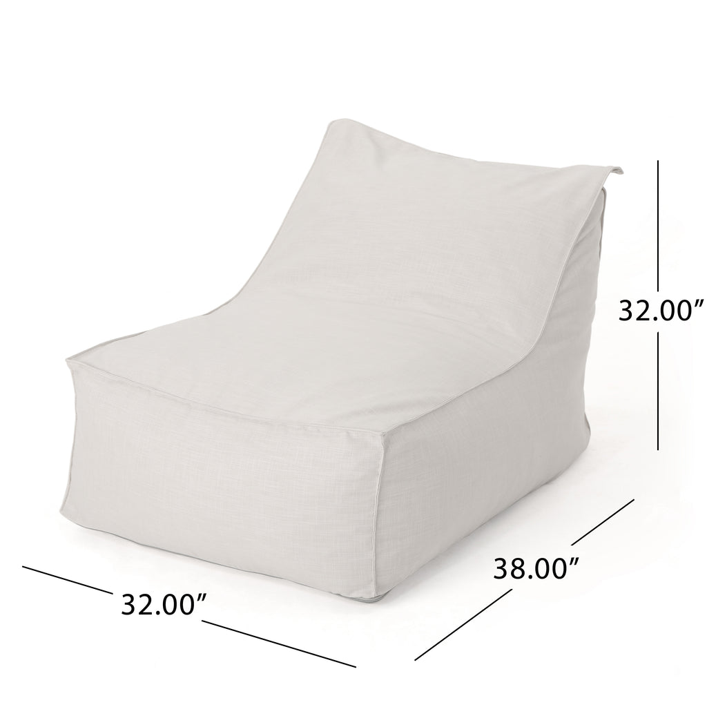 Ettie 3 Ft. Water Resistant Fabric Bean Bag Chair, Khaki, Soft and Durable - Grand Goldman Shop