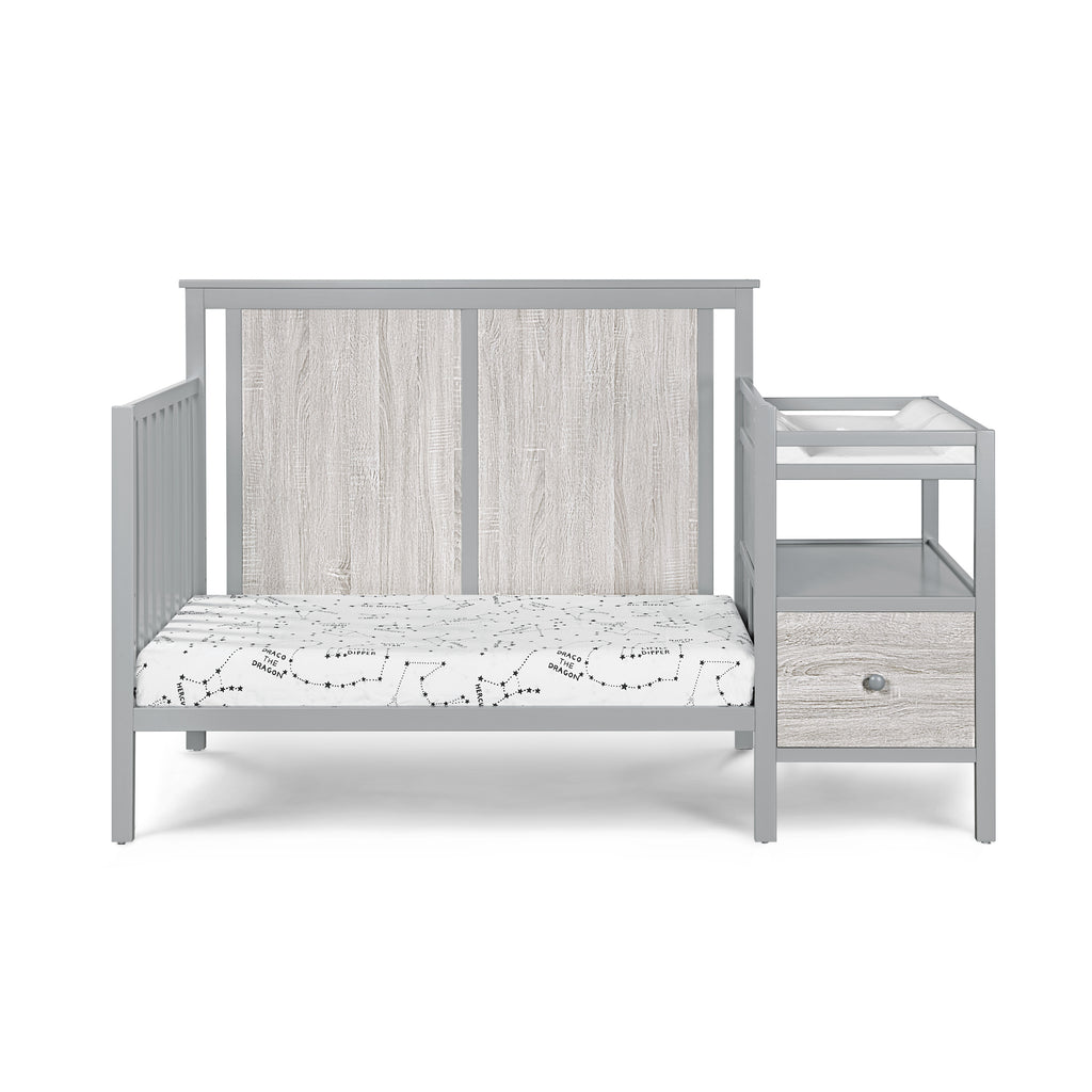 Connelly 4-in-1 Crib and Changer Combo Gray/Rockport Gray - Grand Goldman