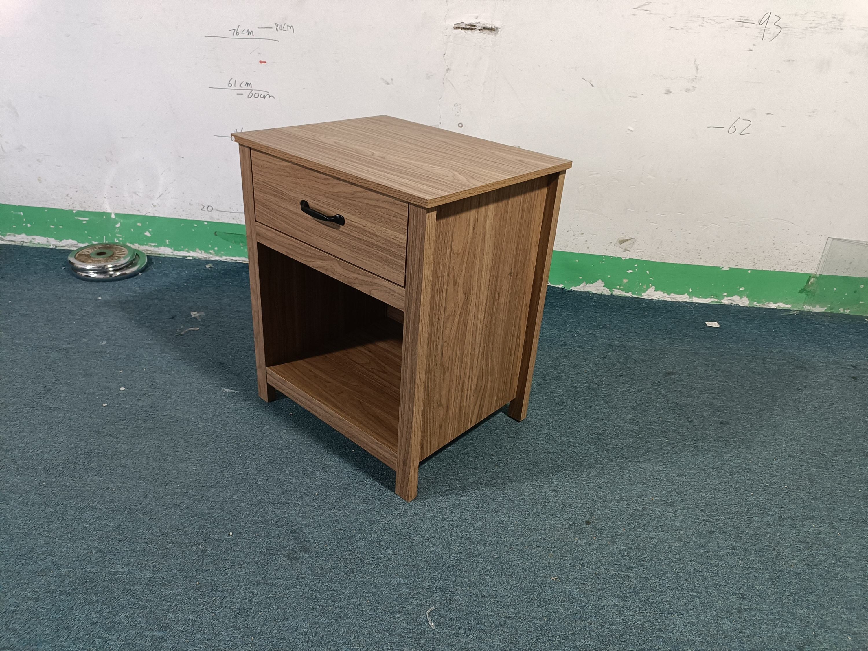 Wood Nightstand with Drawer and Open Shelf, Modern Bedside Table with Storage, Wooden End Table for Bedroom, Living Room or Apartment, Natural Finish, Brown - Grand Goldman Shop