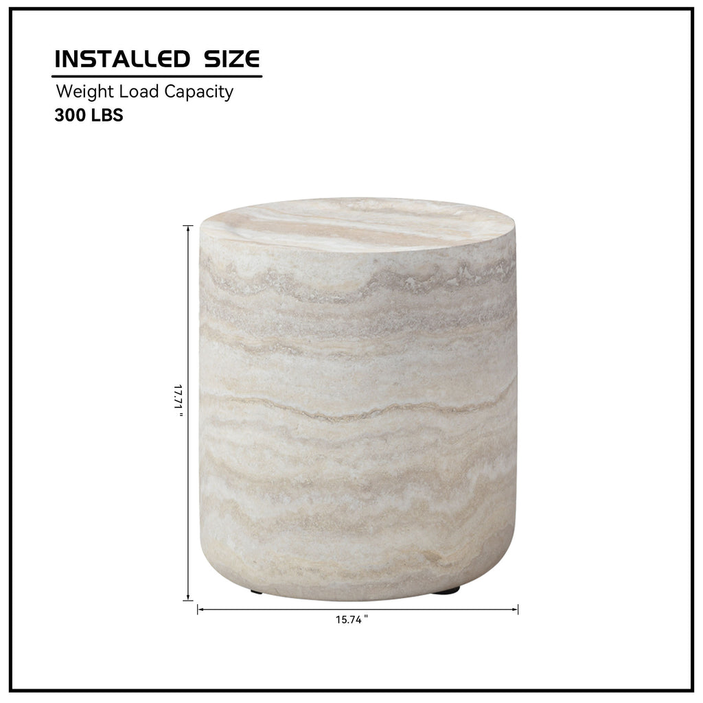 15.74 inch Faux MARS marble Pattern Coffee Tables for Living Room Round Tea table for Living Room, No Need Assembly. - Grand Goldman Shop