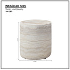 15.74 inch Faux MARS marble Pattern Coffee Tables for Living Room Round Tea table for Living Room, No Need Assembly. - Grand Goldman Shop